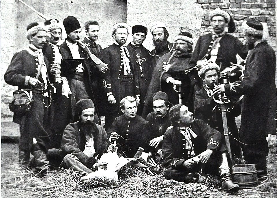 dodens zuaver polska rebeller 1863 I ADTT8iV Gruppbild på förbandet Dödens zuaver under januariupproret i Polen 1863.
